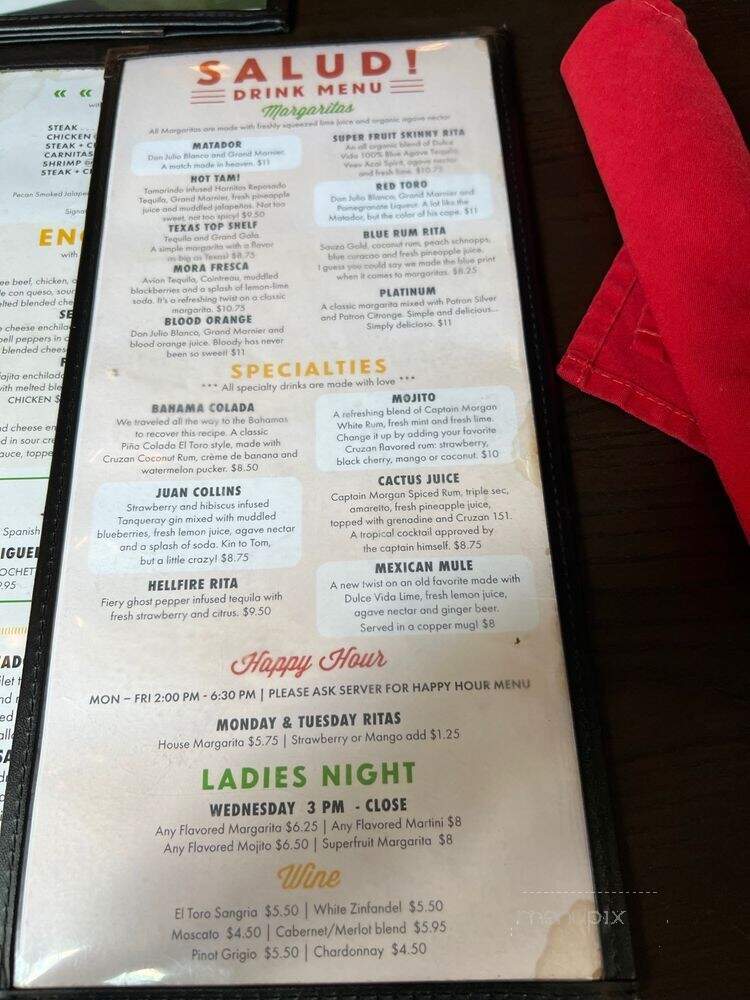 El Toro Restaurant - Baytown, TX menu_pic