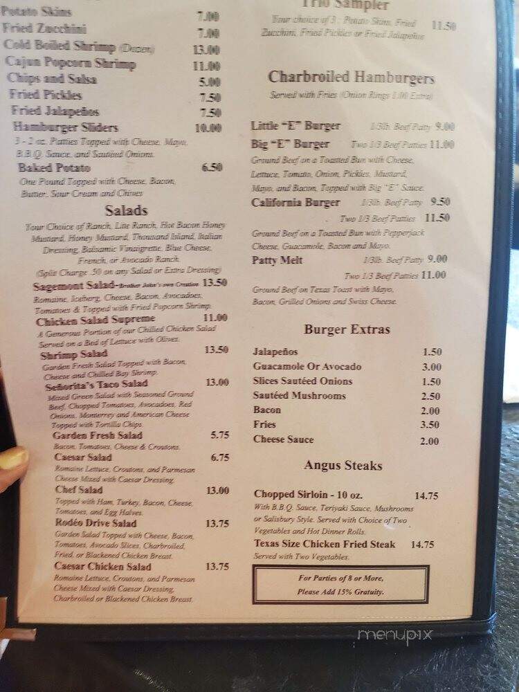 Ernie's Restaurant - Pasadena, TX menu_pic