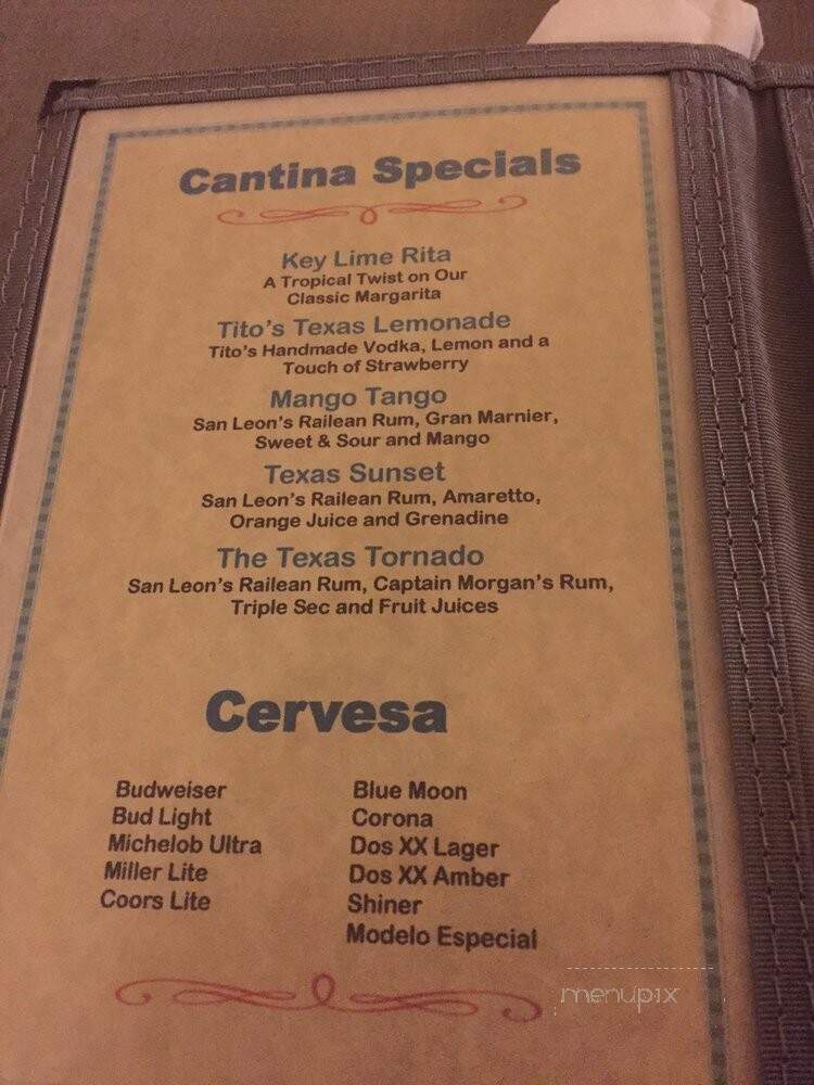 Esteban's Cafe & Cantina - League City, TX menu_pic
