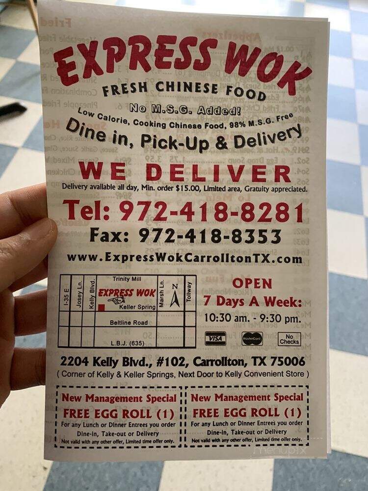 Express Wok - Carrollton, TX menu_pic