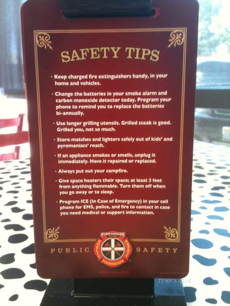 Firehouse Subs - San Antonio, TX menu_pic