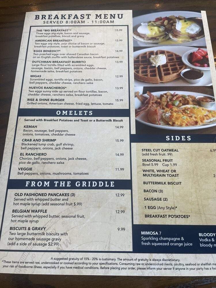 Flying Dutchman Restaurant - Kemah, TX menu_pic