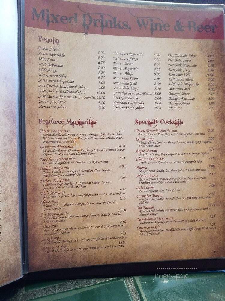 Forti's Mexican Elder Restaurant - El Paso, TX menu_pic