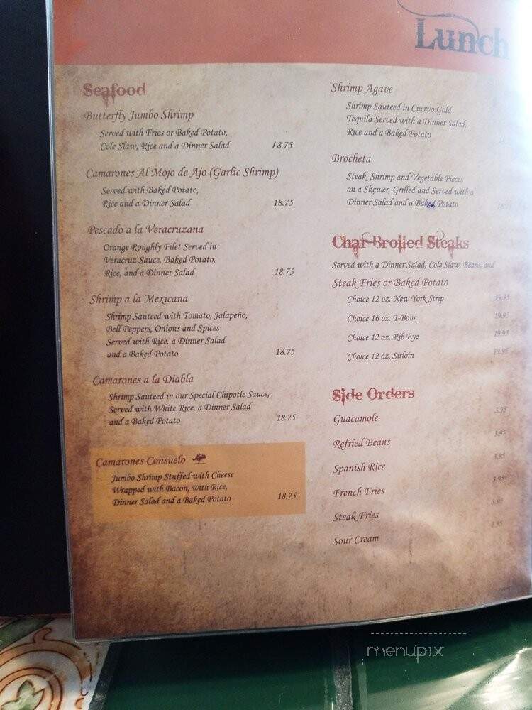 Forti's Mexican Elder Restaurant - El Paso, TX menu_pic