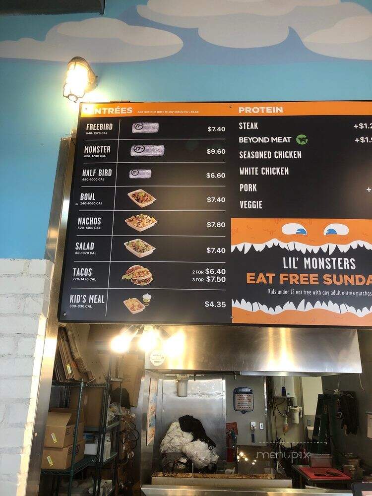 Freebird's World Burrito - San Antonio, TX menu_pic