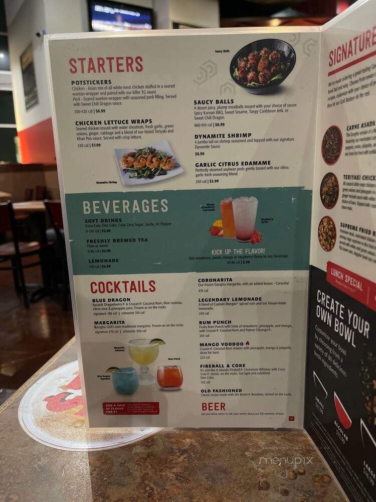 Genghis Grill The Mongolian - San Antonio, TX menu_pic