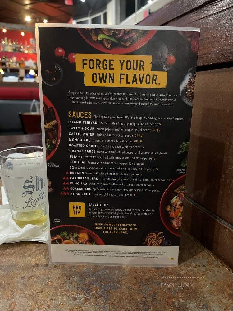 Genghis Grill The Mongolian - San Antonio, TX menu_pic