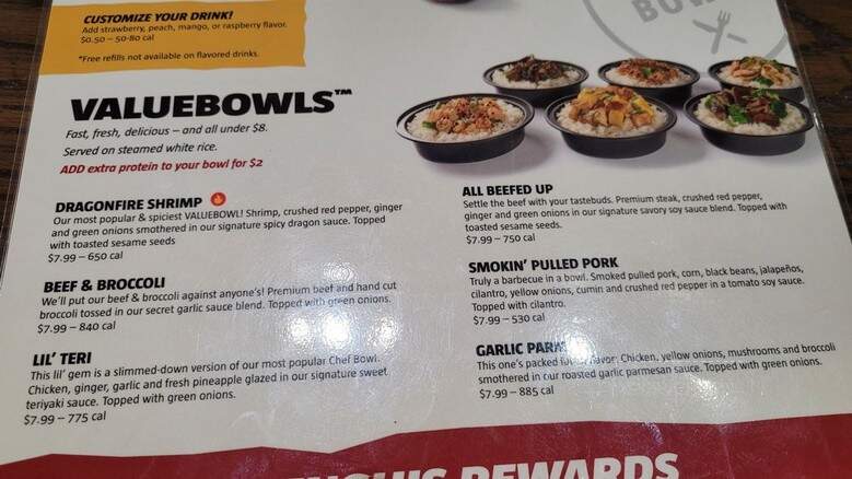 Genghis Grill - Addison, TX menu_pic