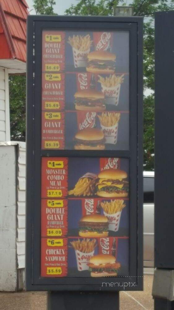 Griff's Hamburgers - Fort Worth, TX menu_pic