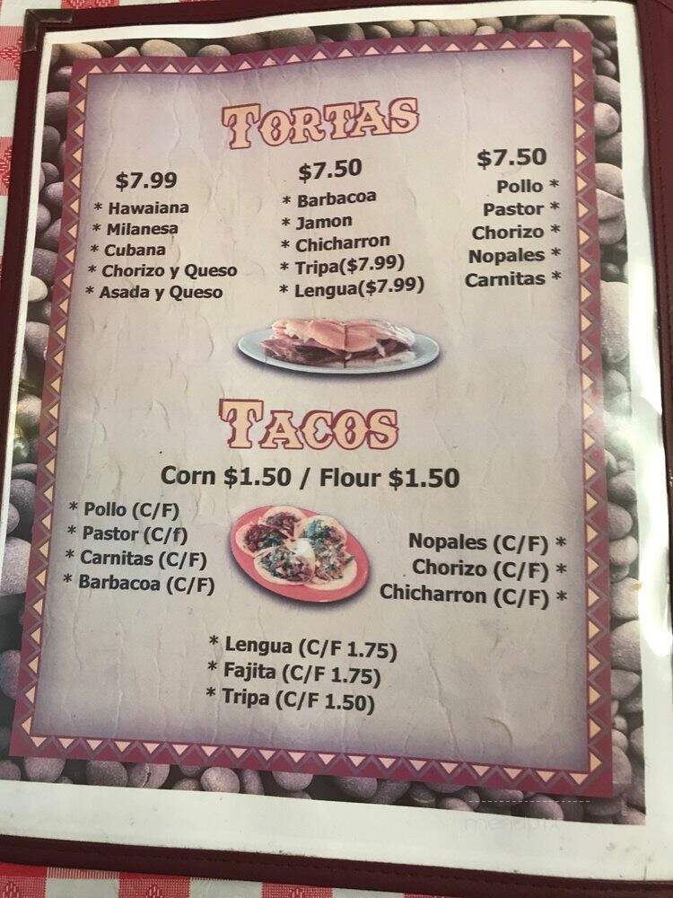 Hacienda Hernandez Taqueria - Terrell, TX menu_pic