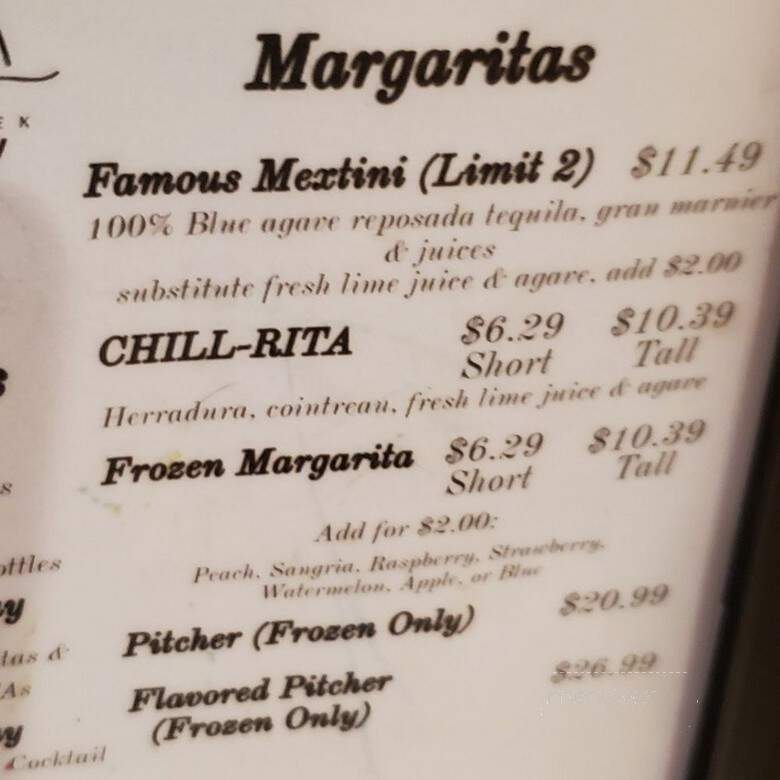 I N O'z - Wimberley, TX menu_pic