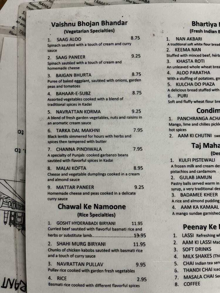 India Palace - Lubbock, TX menu_pic