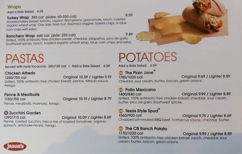 Jason's Deli - College Station, TX menu_pic