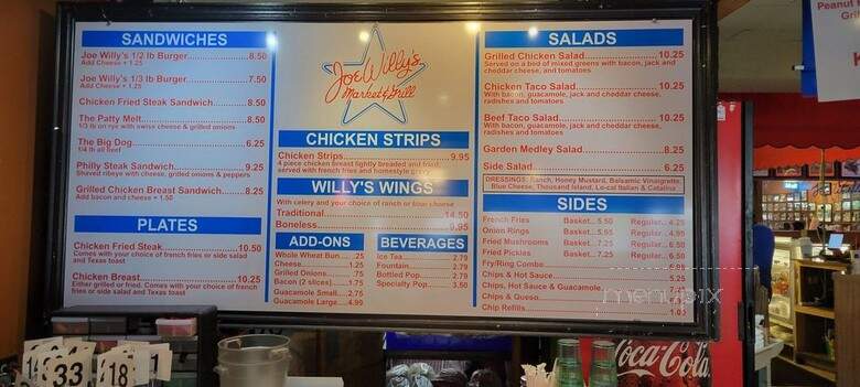 Joe Willy's - Rockwall, TX menu_pic
