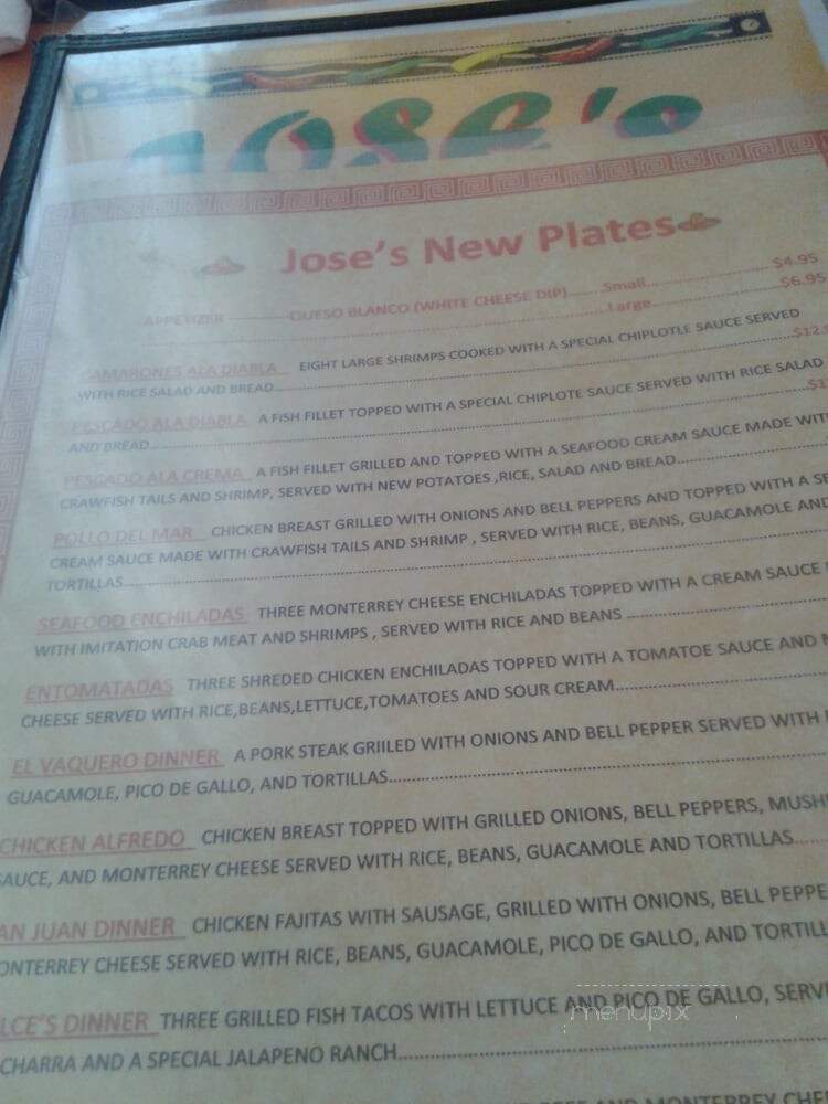 Jose's Mexican Restaurant - Baytown, TX menu_pic