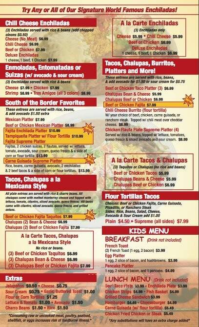 Julia's Restaurant - Los Fresnos, TX menu_pic