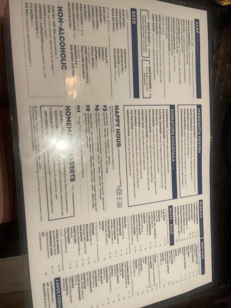 Kona Grill - San Antonio, TX menu_pic