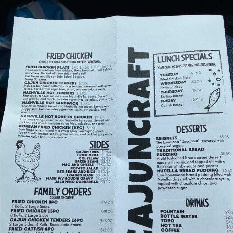 Krispy Chicken - Waco, TX menu_pic