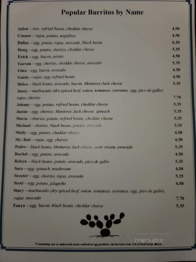La Cocina De Consuelo - Austin, TX menu_pic