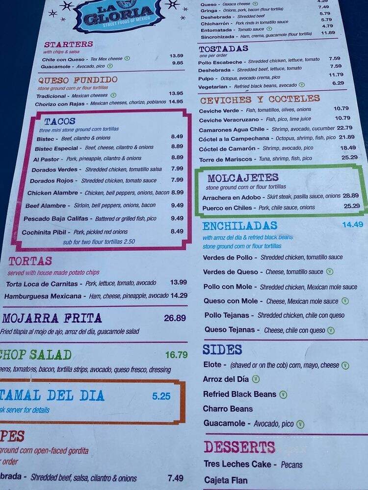 La Gloria Cafe - Santa Elena, TX menu_pic