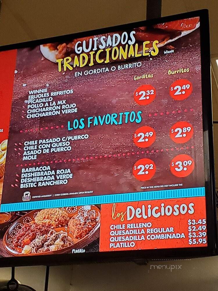 La Gorda Mexican Food - El Paso, TX menu_pic