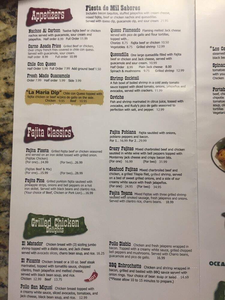 La Maria Mexican Restaurant - Cypress, TX menu_pic