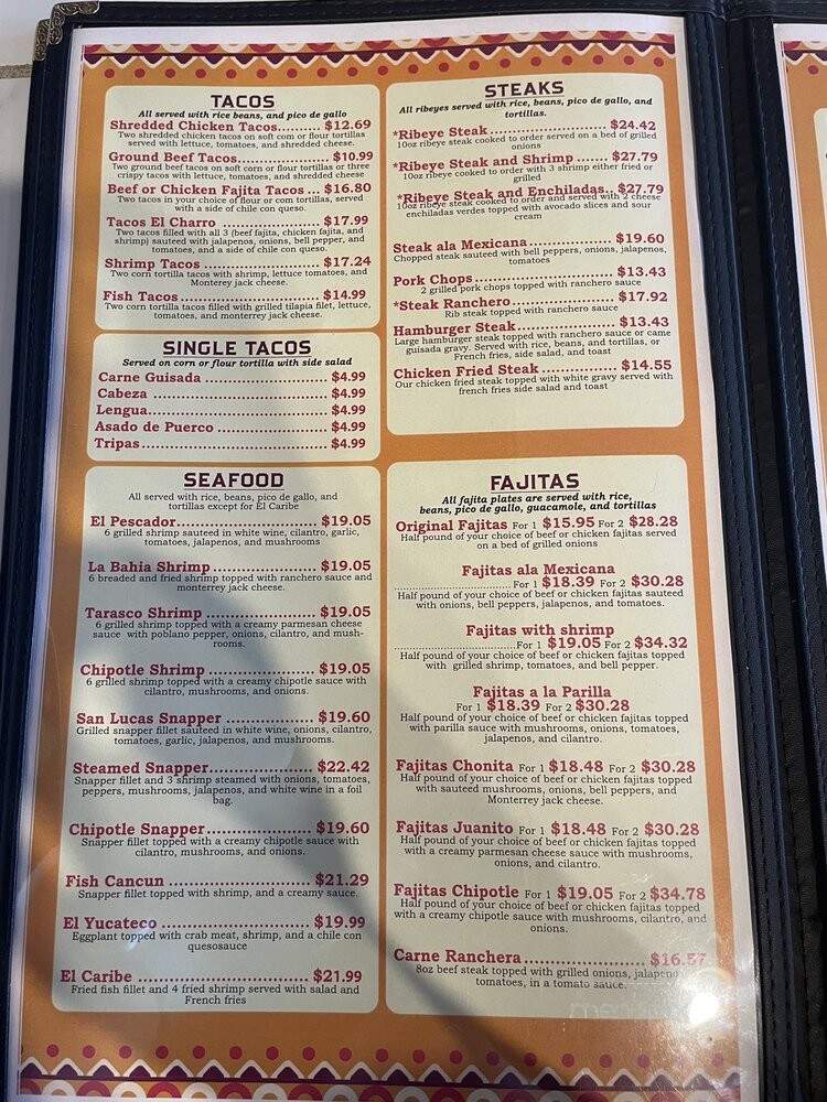 La Parrilla Restaurant - Port Lavaca, TX menu_pic
