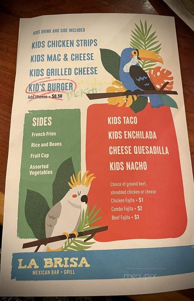 Labrisa Mexican Bar & Grill - Bacliff, TX menu_pic