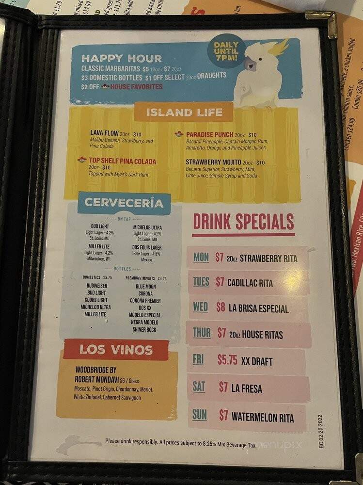 Labrisa Mexican Bar & Grill - Bacliff, TX menu_pic
