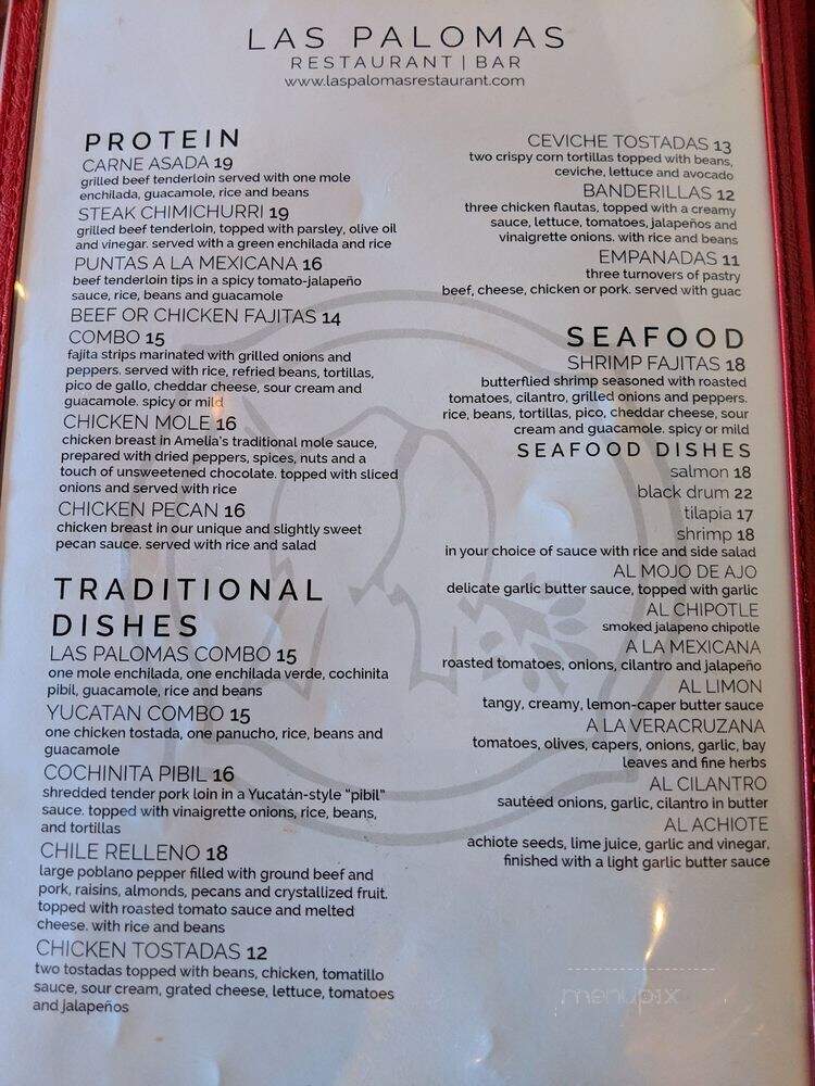 Las Palomas Restaurant - Bar - Austin, TX menu_pic
