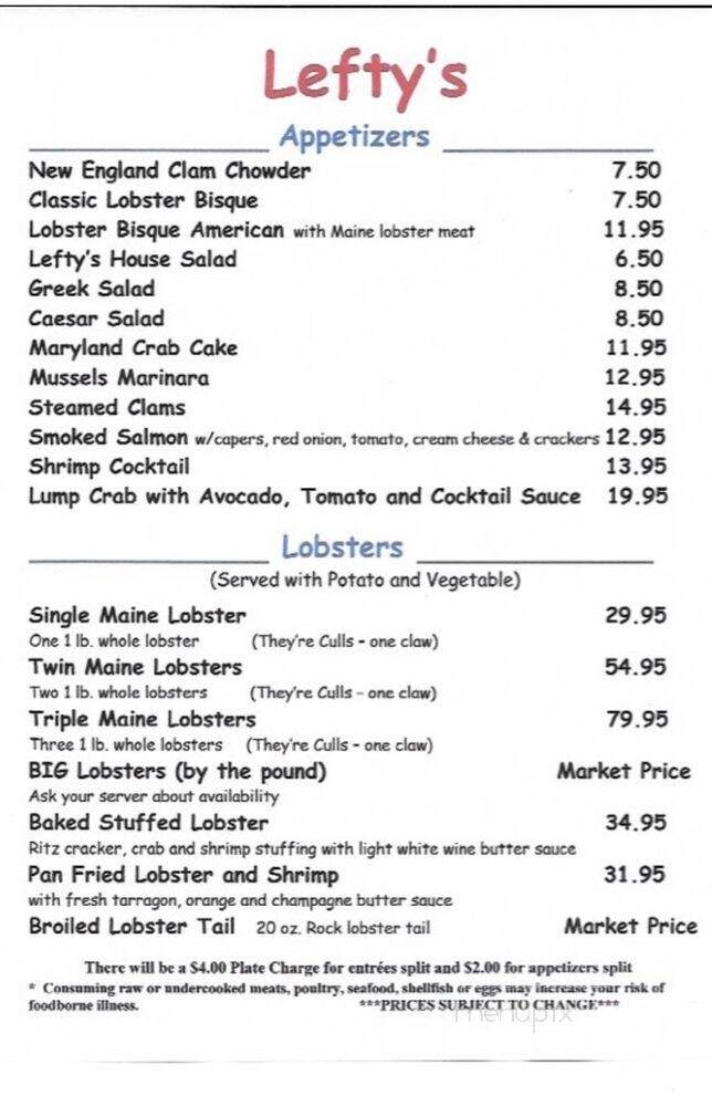 Lefty's Lobster & Chowder House - Addison, TX