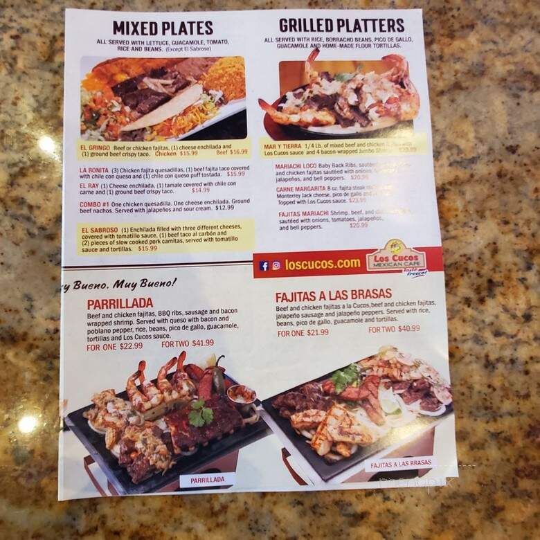 Los Cucos - College Station, TX menu_pic
