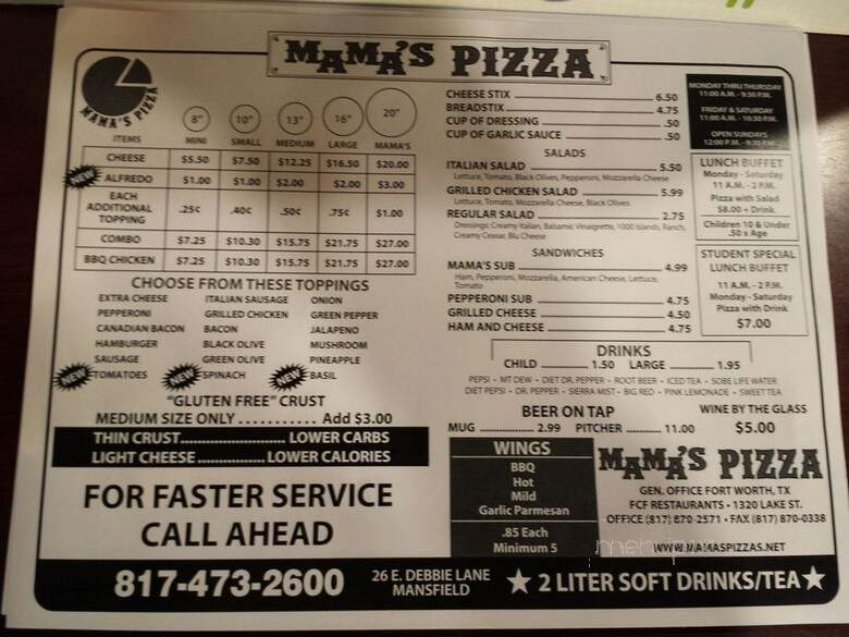 Mama's Pizza - Mansfield, TX