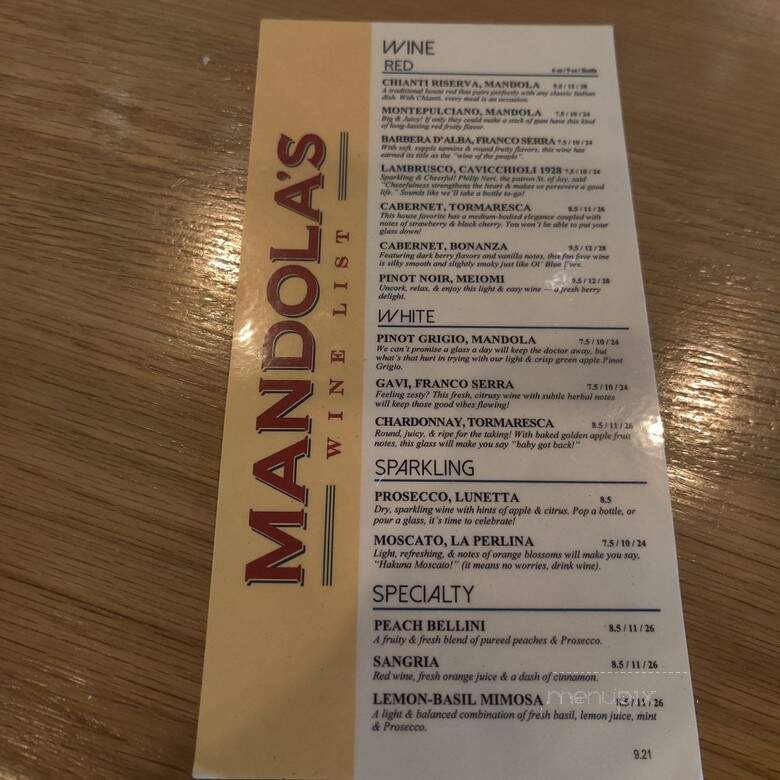 Mandola's Italian Market - Austin, TX menu_pic