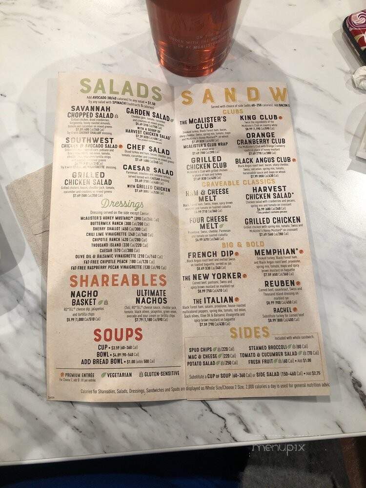Mc Alister's Deli - Tyler, TX menu_pic