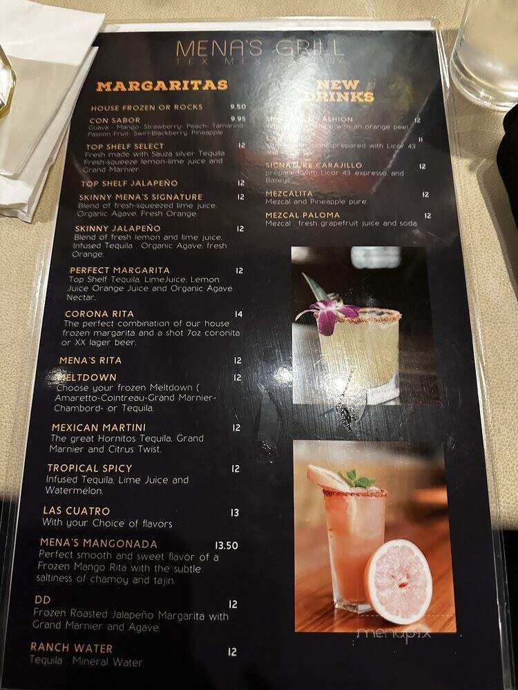Mena's Tex Mex Grill - Carrollton, TX menu_pic