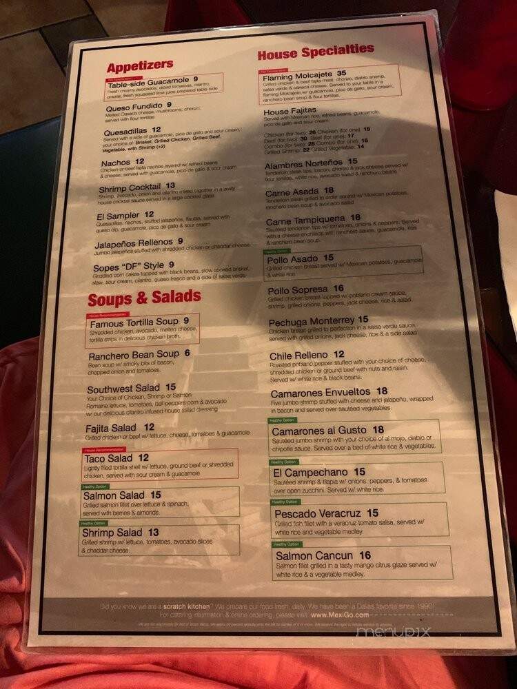 Mexi Go Club & Restaurant - Allen, TX menu_pic