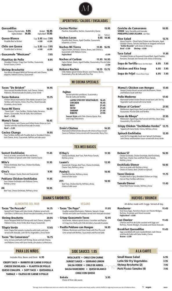 Mi Cocina - Grapevine, TX menu_pic