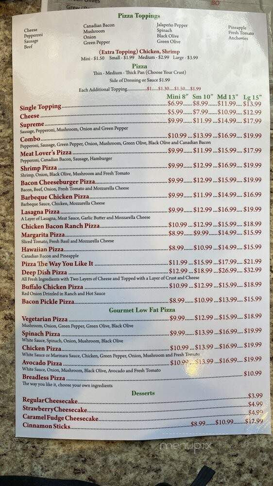 Mojo's - Holly Lake Ranch, TX menu_pic