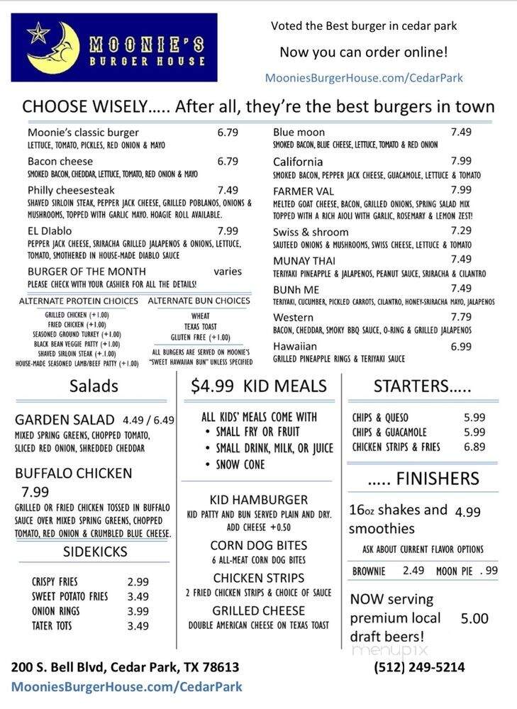 Moonie's Burger House - Cedar Park, TX