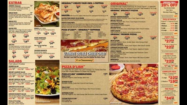 Mr Jim's Pizza - Forney, TX menu_pic
