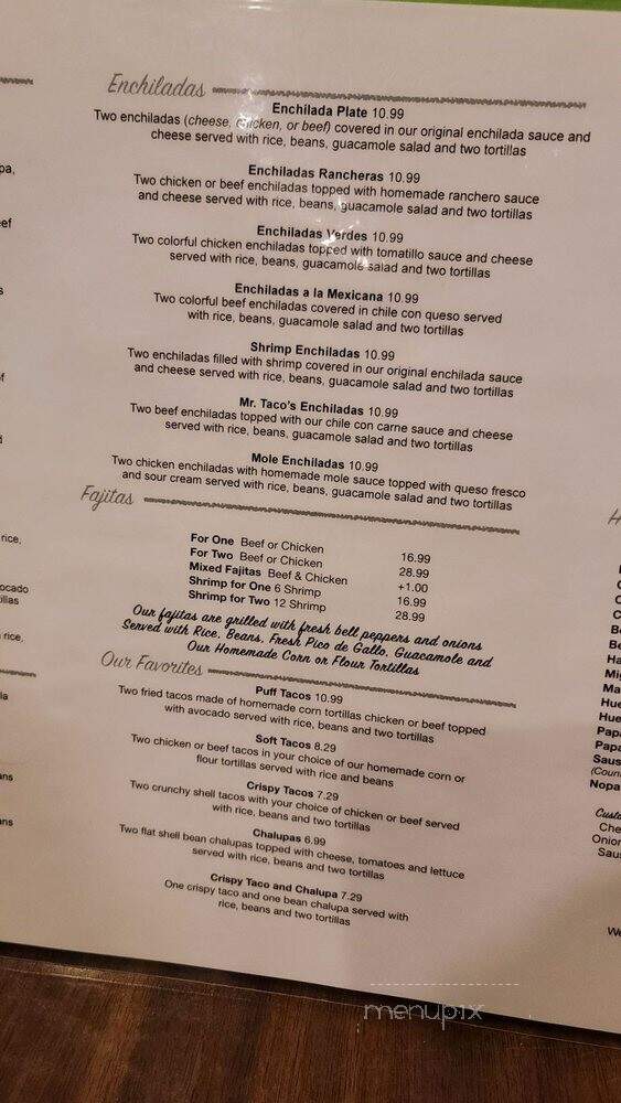 Mr Taco - Luling, TX menu_pic