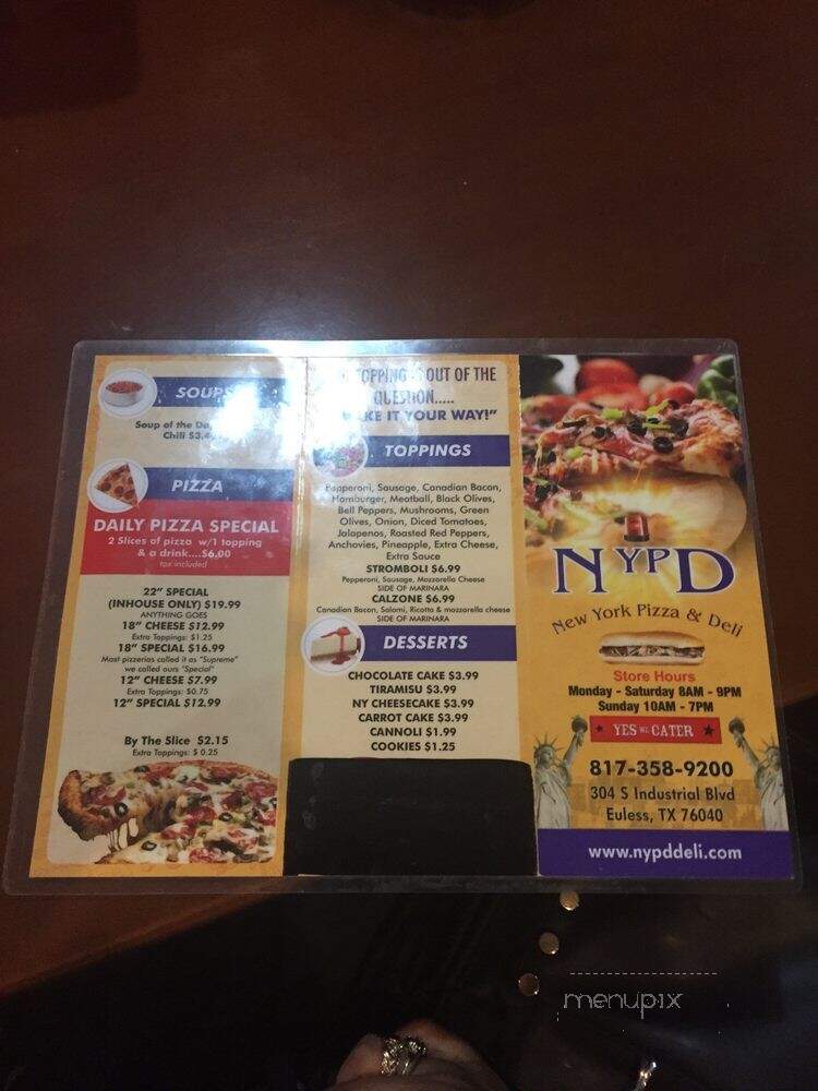 New York Pizza & Deli - Euless, TX menu_pic