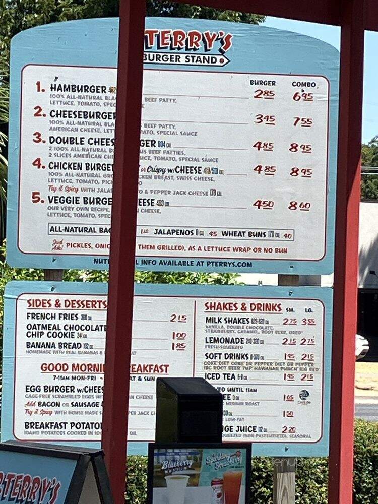 P Terry's Burger Stand - Austin, TX menu_pic