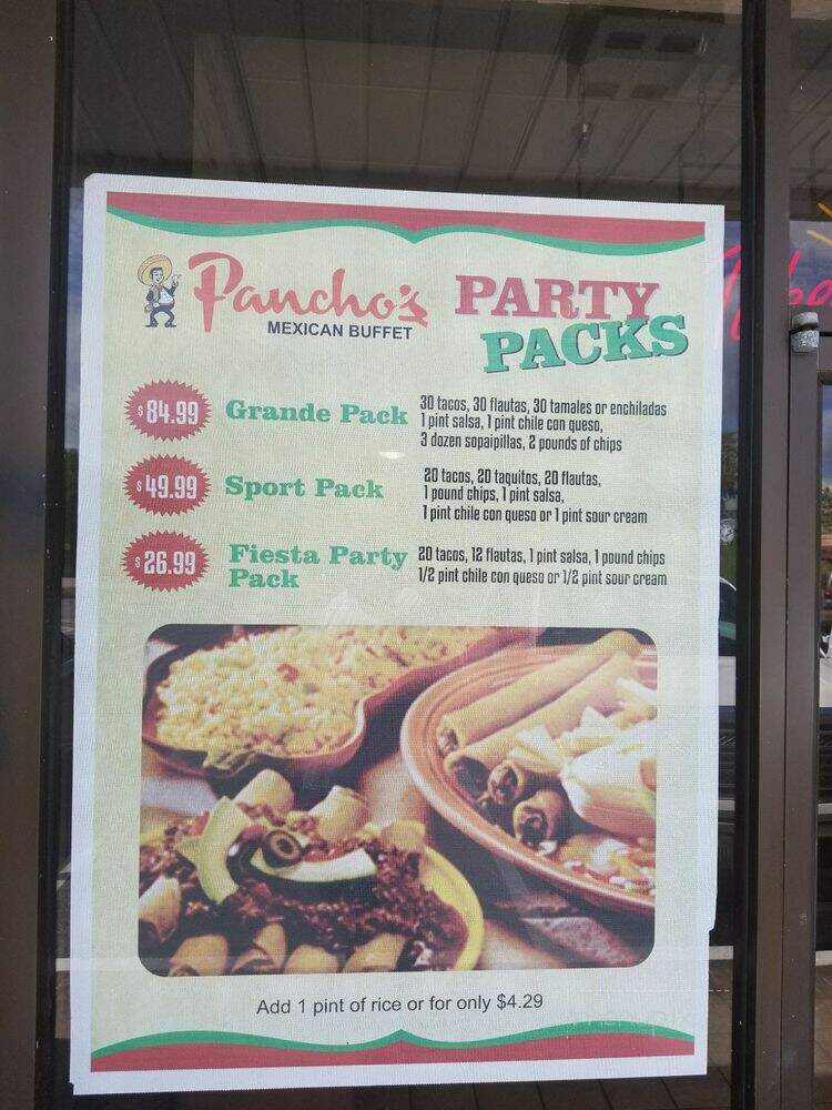 Pancho's Mexican Buffet - Temple, TX menu_pic