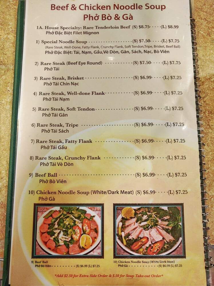 Pho An Restaurant Menu