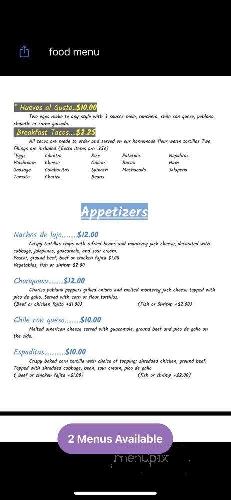 Polvos Mexicanos - Austin, TX menu_pic