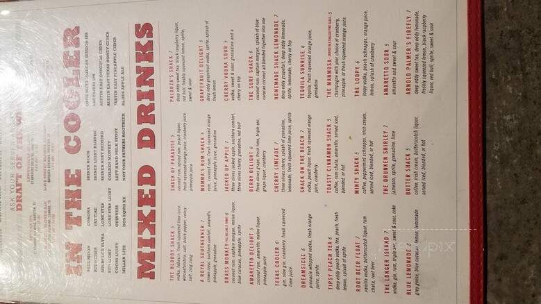 Potato Shack - Huntsville, TX menu_pic