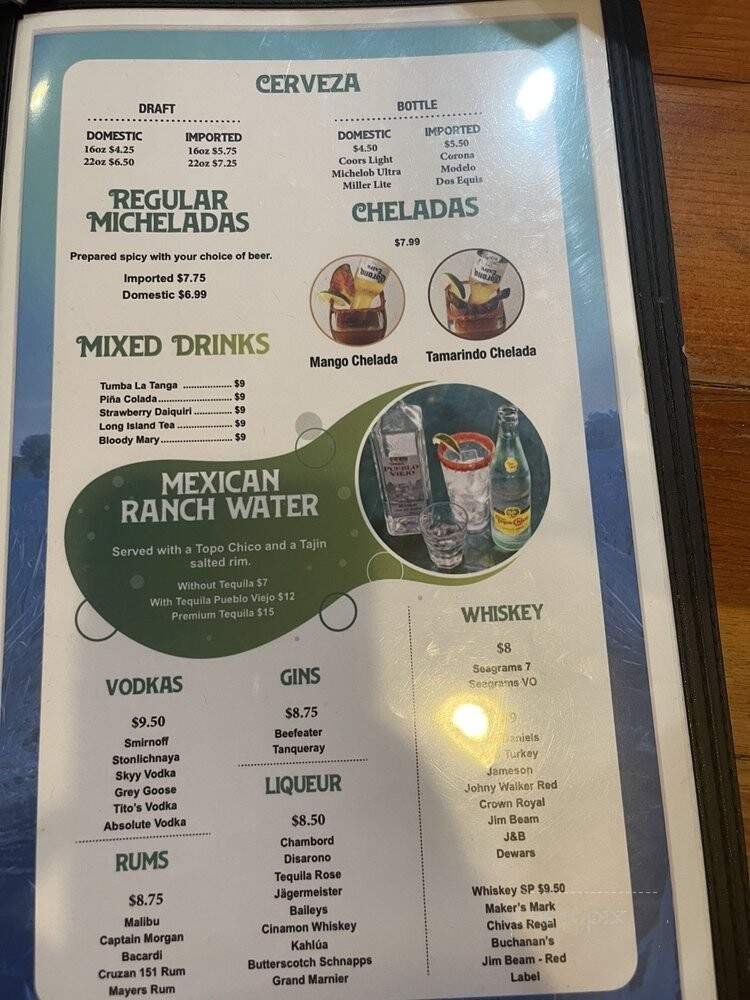 Pueblo Viejo - Livingston, TX menu_pic