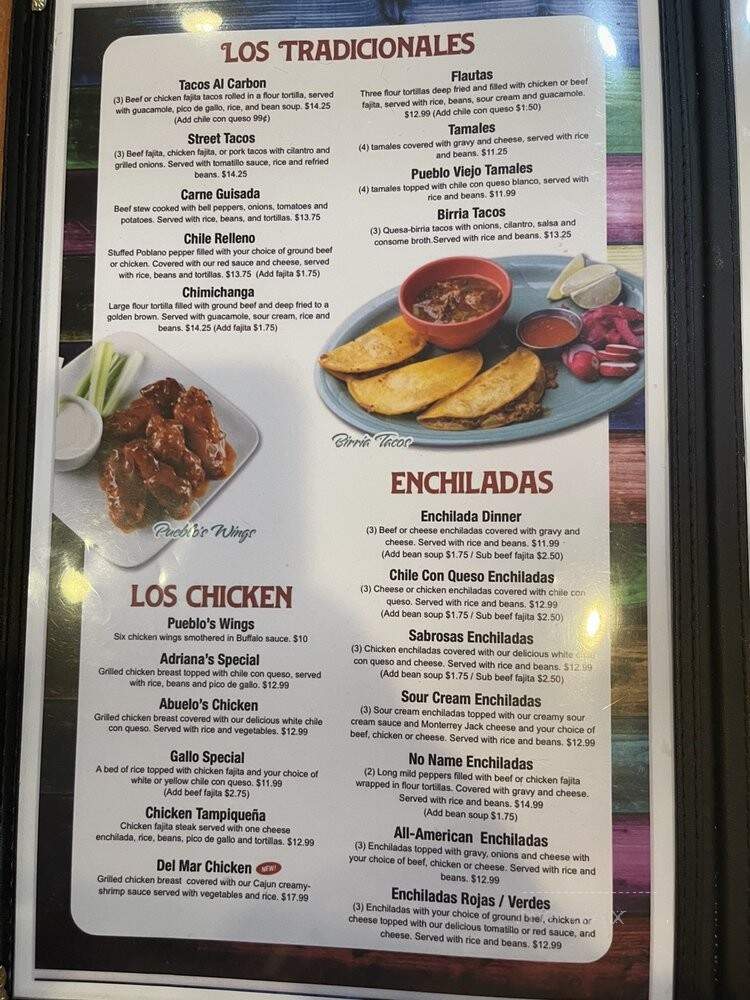 Pueblo Viejo - Livingston, TX menu_pic